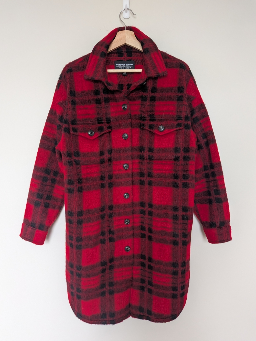 Outdoor Edition Parkhurst Red Black Plaid Shacket Shirt Jacket - Women's Size M - Picture 1 of 3